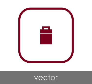 çöp kutusu düz simgesi 