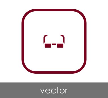 gözlük simgesi vektör illüstrasyonu