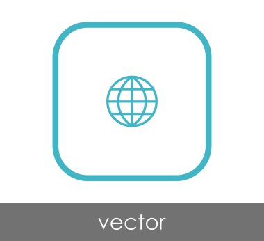 Dünya simgesinin vektör illüstrasyon tasarımı