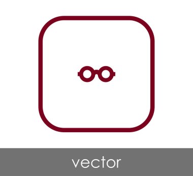 gözlük simgesi vektör illüstrasyonu