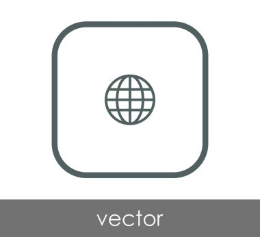 Dünya simgesinin vektör illüstrasyon tasarımı