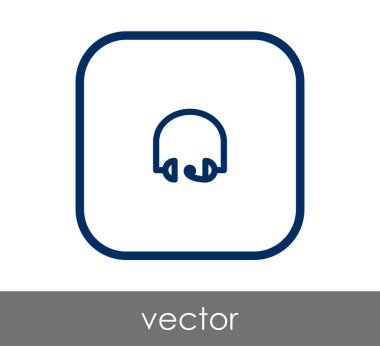 kare kulaklık kutsal kişilerin resmi, vektör çizim