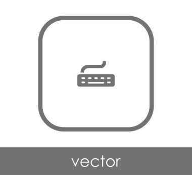 kare klavye simgesini, vektör çizim