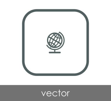 Dünya simgesinin vektör illüstrasyon tasarımı