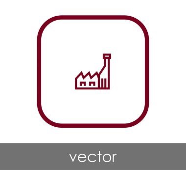 Fabrika simgesi, sınaî-vektör çizim 