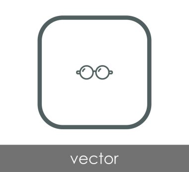 gözlük simgesi vektör illüstrasyonu