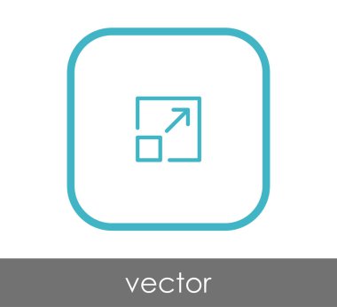 simgesini, genişletin işareti, vektör çizim 