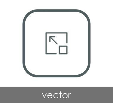 simgesini, genişletin işareti, vektör çizim 