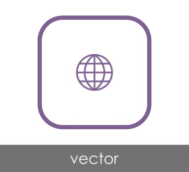 Dünya simgesinin vektör illüstrasyon tasarımı