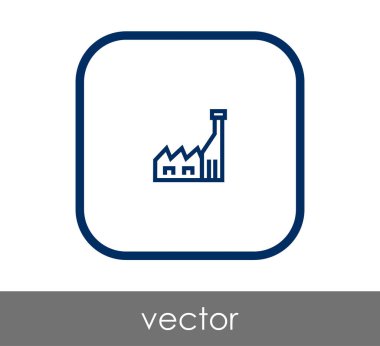 Fabrika simgesi, sınaî-vektör çizim 