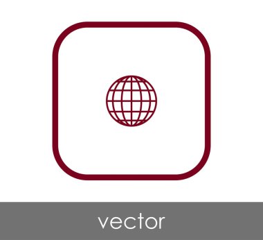 Dünya simgesinin vektör illüstrasyon tasarımı