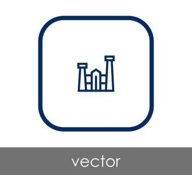 Fabrika simgesi, sınaî-vektör çizim 