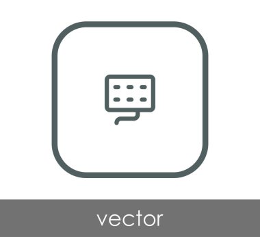 kare klavye simgesini, vektör çizim