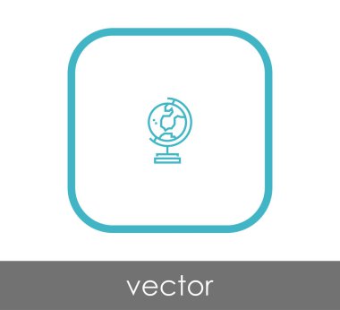 Dünya simgesinin vektör illüstrasyon tasarımı