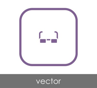 gözlük simgesi vektör illüstrasyonu