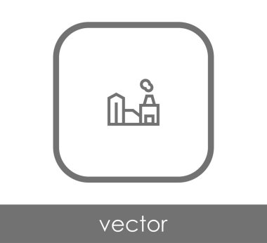 Fabrika simgesi, sınaî-vektör çizim 