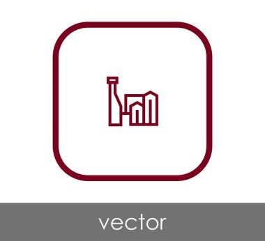 Fabrika simgesi, sınaî-vektör çizim 