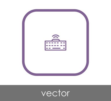 kare klavye simgesini, vektör çizim