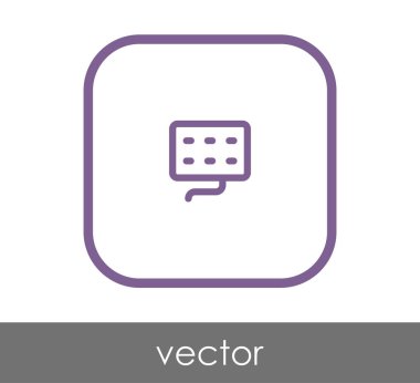 kare klavye simgesini, vektör çizim