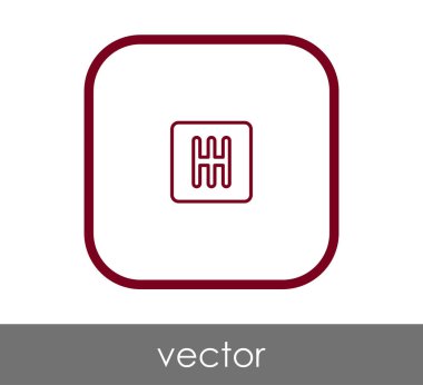 vektör çizim tasarım vites kutusu simgesi