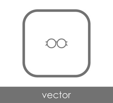 gözlük simgesi vektör illüstrasyonu