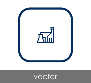 Fabrika simgesi, sınaî-vektör çizim 