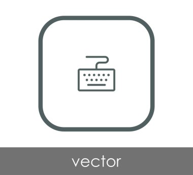 kare klavye simgesini, vektör çizim