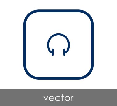 kare kulaklık kutsal kişilerin resmi, vektör çizim