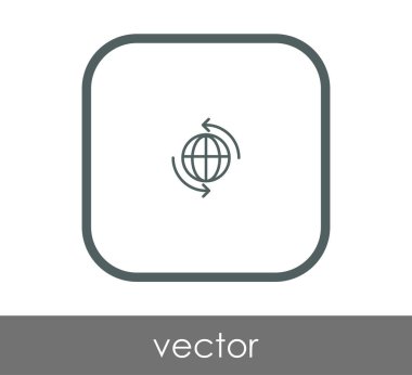 Dünya simgesinin vektör illüstrasyon tasarımı