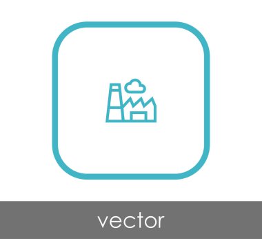 Fabrika simgesi, sınaî-vektör çizim 