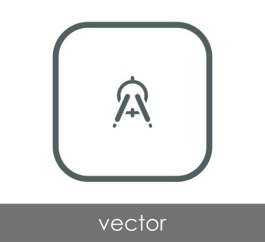 Çizim pusula simgesini, vektör çizim