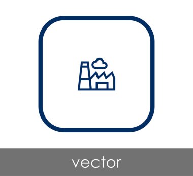 Fabrika simgesi, sınaî-vektör çizim 