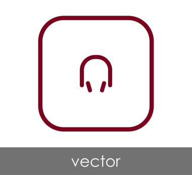 kare kulaklık kutsal kişilerin resmi, vektör çizim