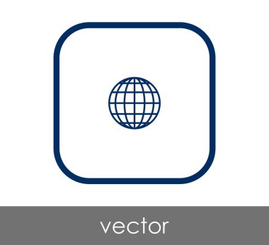 Dünya simgesinin vektör illüstrasyon tasarımı