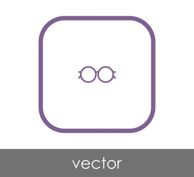 gözlük simgesi vektör illüstrasyonu
