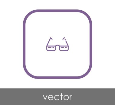 gözlük simgesi vektör illüstrasyonu
