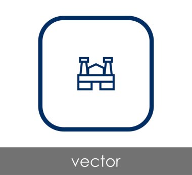 Fabrika simgesi, sınaî-vektör çizim 