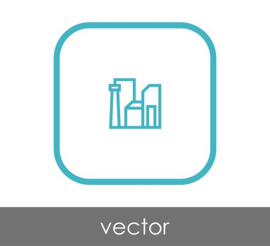 Fabrika simgesi, sınaî-vektör çizim 