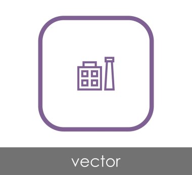 Fabrika simgesi, sınaî-vektör çizim 