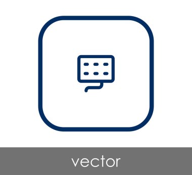 kare klavye simgesini, vektör çizim