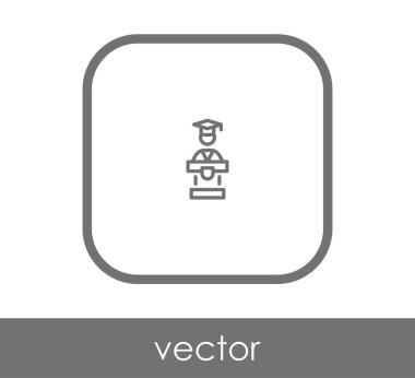 Lisansüstü simge vektör esnaf