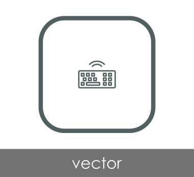 kare klavye simgesini, vektör çizim