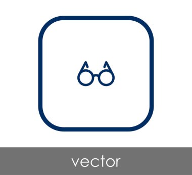 gözlük simgesi vektör illüstrasyonu