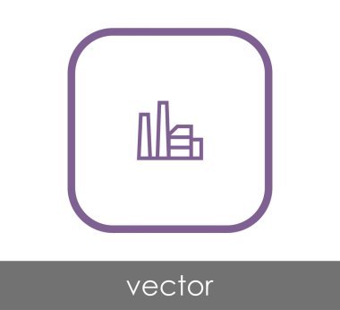 Fabrika simgesi, sınaî-vektör çizim 