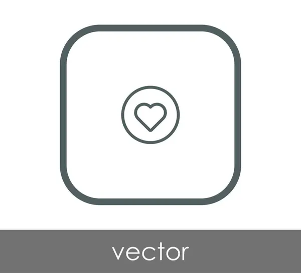 Heart flat icon — Stock Vector