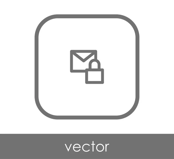 Ícone de email seguro — Vetor de Stock