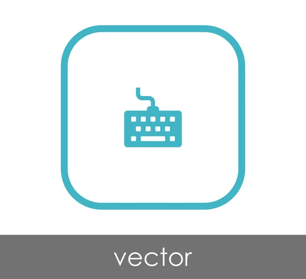 Quadratisches Tastatur Symbol Vektorillustration — Stockvektor