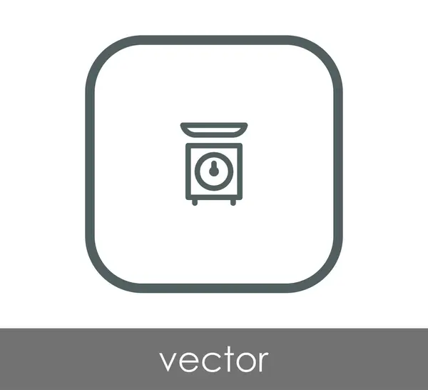 Icono de escala de alimentos — Vector de stock