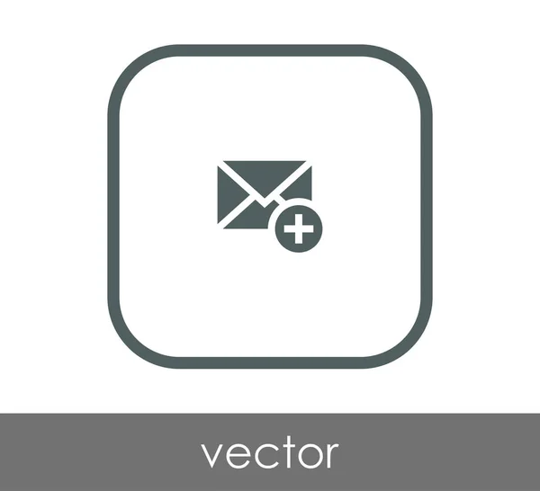 Добавить значок электронной почты — стоковый вектор