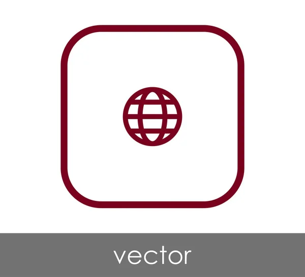 Vector Illustration Design Globe Icon — Stock Vector